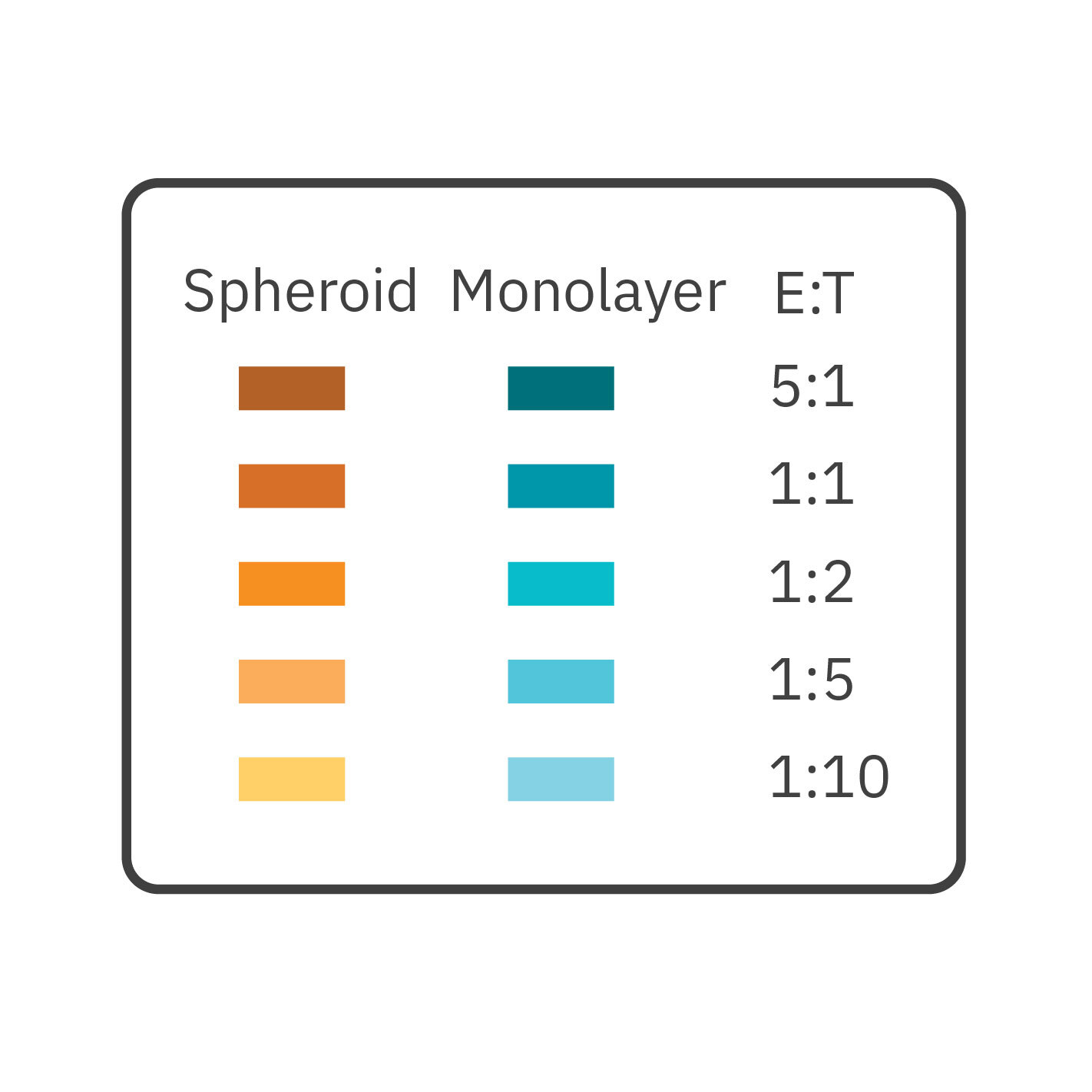 Cancer spheroid assay figure legend comparing CAR T cell-mediated cytolysis and EC50 values in 3D spheroids and 2D monolayers