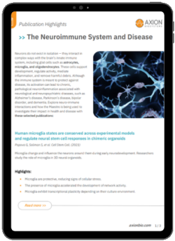Publication highlights on neuroimmune research using Maestro MEA to study neuron and immune cell effects on network activity