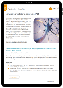 in vitro ALS disease model publication highlights featuring Maestro MEA