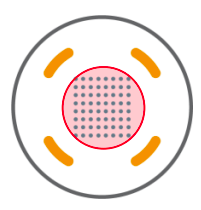 Diagram showing proper placement of a Biolaminin 332 LN droplet over the electrode array area in an MEA plate well.