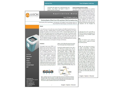 Axion Bio App Note Cell Migration