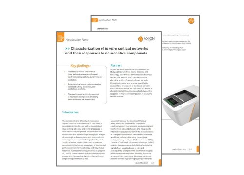Neural Networks MEA App Note