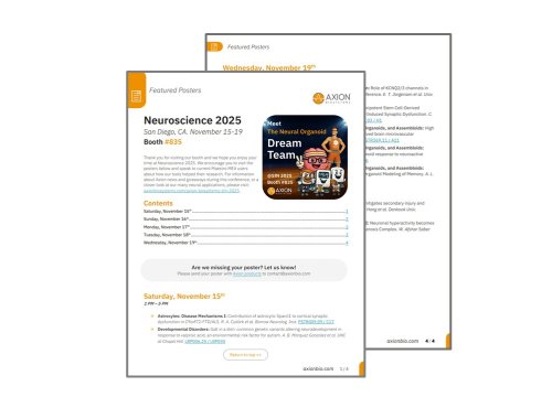 SfN 2025 Poster List | Axion BioSystems