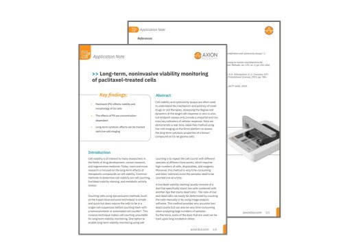 App Note - Paclitaxel - Omni Imaging