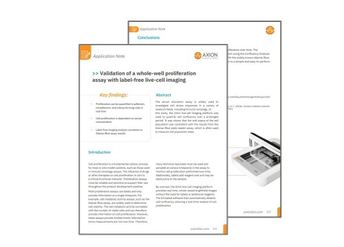Axion Bio_App Note_Proliferation with Omni