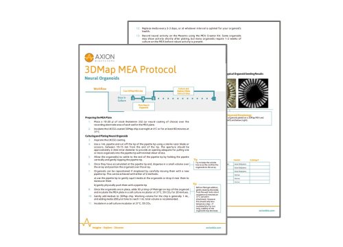 Neural Organoids on 3DMap MEA Protocol